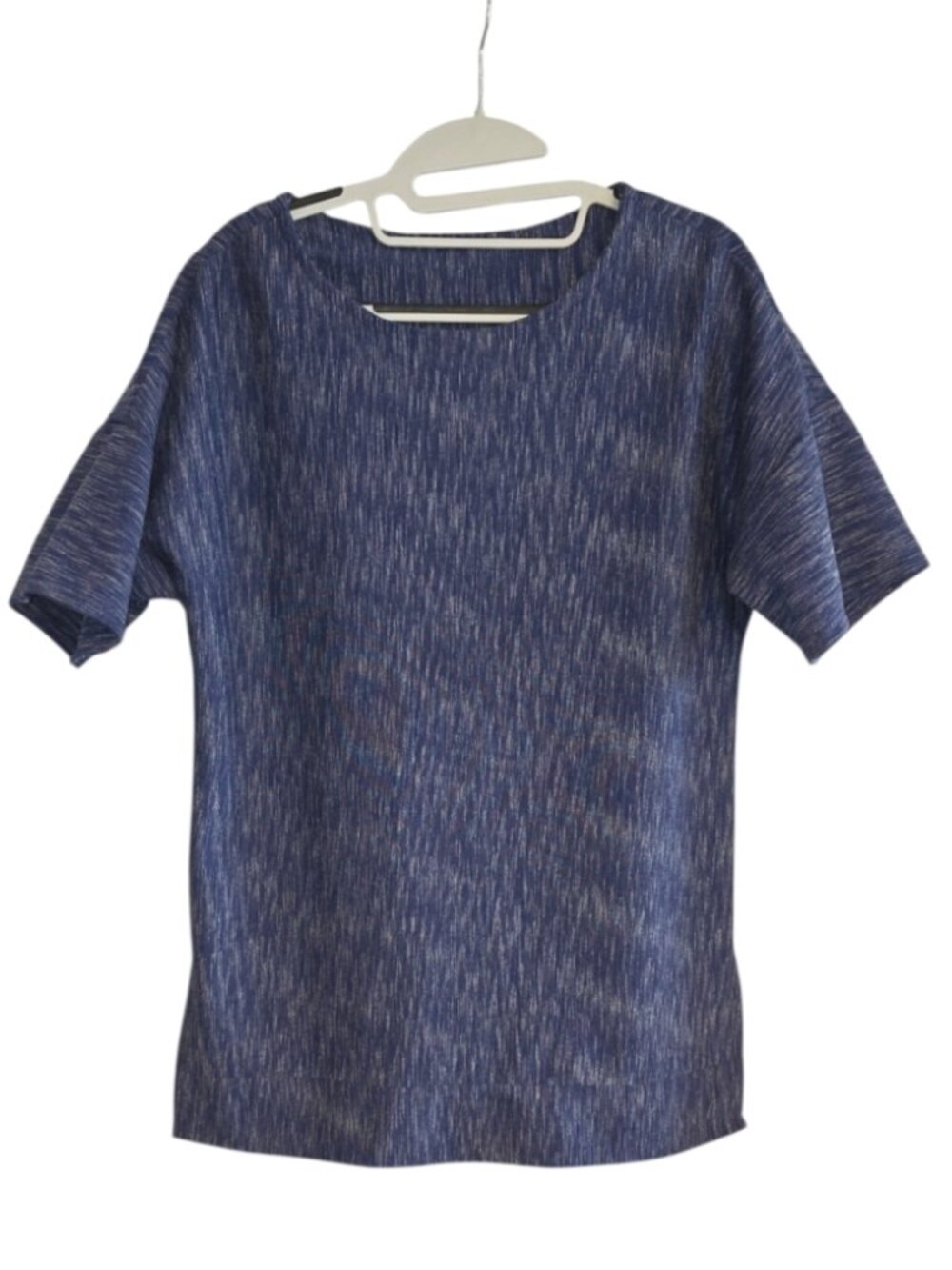 Heathered Blue Heavyweight Fitted Womens Fit T Shirt Tee Handsewn Unisex Styling